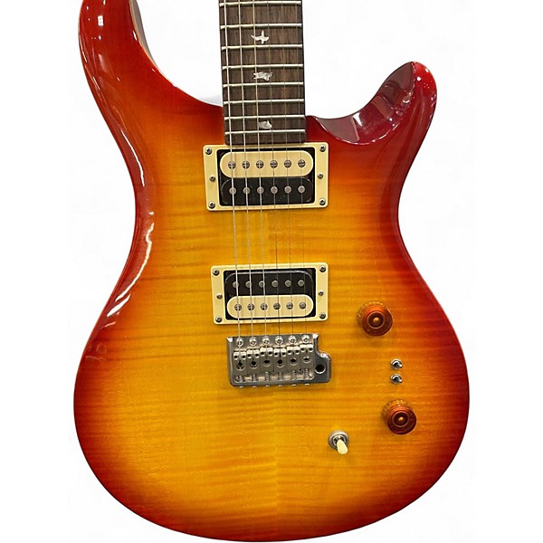 Used PRS SE Custom 24 Cherry BURST Solid Body Electric Guitar