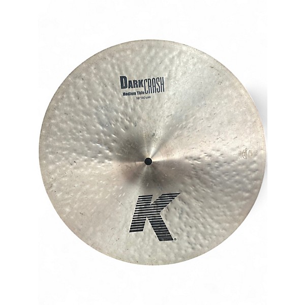 Used Zildjian 16in K Medium Dark Thin Crash Cymbal