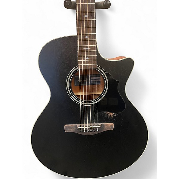 Used Ibanez AE140 Weathered Black Acoustic Electric Guitar