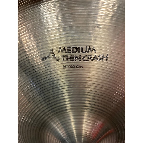 Used Zildjian 16in A Custom Medium THIN Crash Cymbal