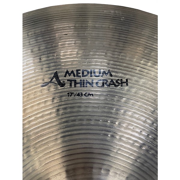 Used Zildjian 17in A CUSTOM MEDIUM THIN CRASH Cymbal