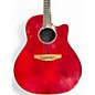 Used Ovation CS24 Celebrity Ruby Red Acoustic Electric Guitar
