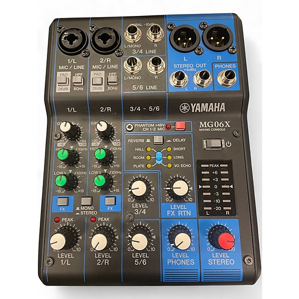 Used Yamaha MG06X Unpowered Mixer