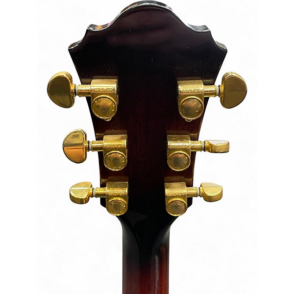 Used Ibanez AEF37E Trans Crimson Red Acoustic Electric Guitar