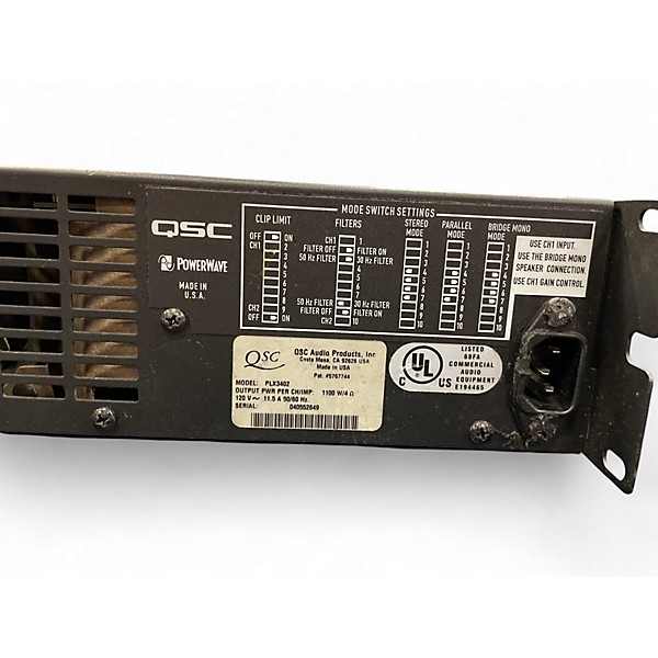 Used QSC PLX3402 Power Amp
