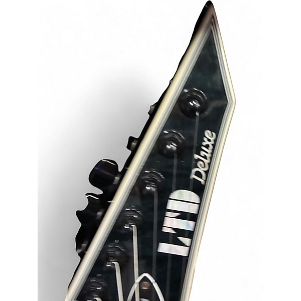 Used ESP LTD MH1001 Deluxe TRANS GREY Solid Body Electric Guitar