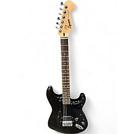 Used Squier Stratocaster Black Solid Body Electric Guitar