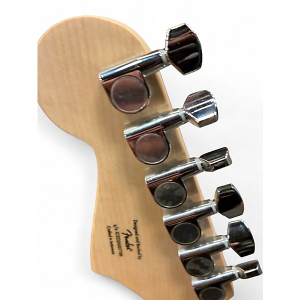 Used Squier Stratocaster Black Solid Body Electric Guitar