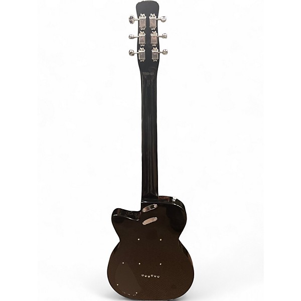 Used Silvertone 1303/U2 Reissue Gloss Black Solid Body Electric Guitar