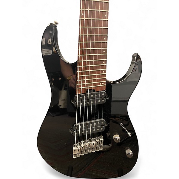 Used Ibanez RGMS8 Black Solid Body Electric Guitar