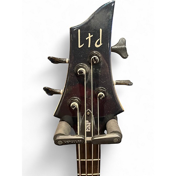 Used ESP F204 Midnight Blue Sparkle Electric Bass Guitar