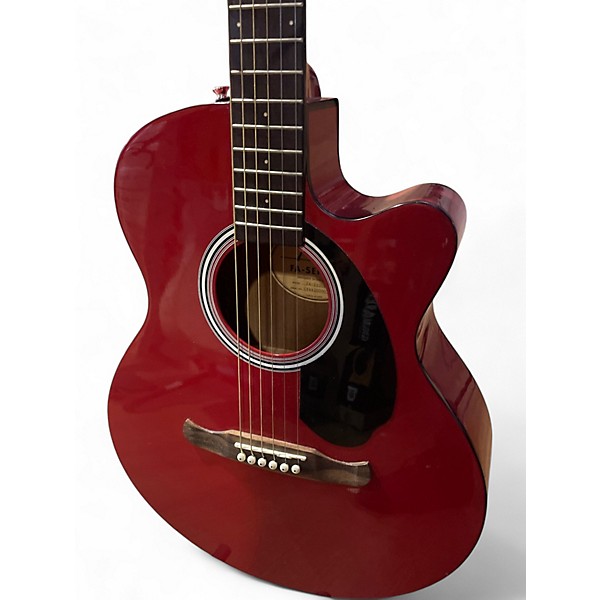Used Fender FA135CE Concert Candy Apple Red Acoustic Electric Guitar