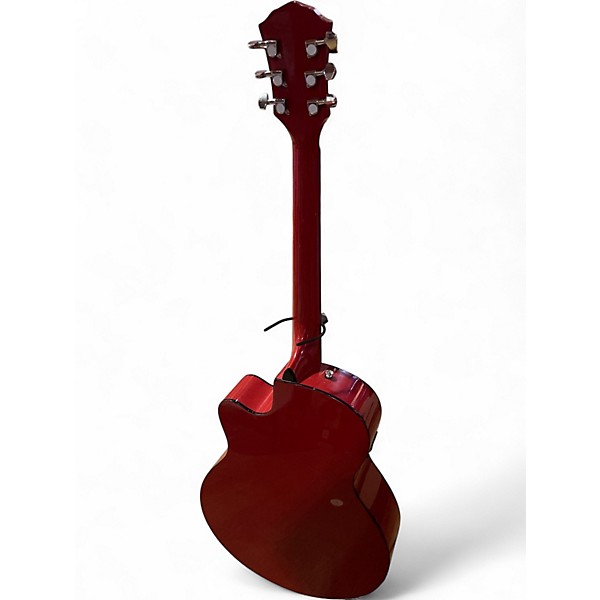 Used Fender FA135CE Concert Candy Apple Red Acoustic Electric Guitar