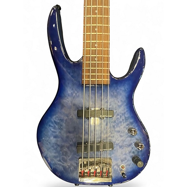 Used Hohner B BASS 5Q Electron Blue Metallic Electric Bass Guitar