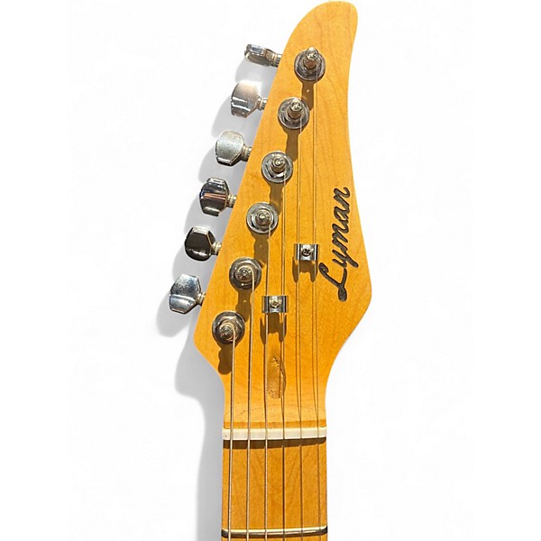 Used Lyman lt 300 hq Blue Burst Solid Body Electric Guitar