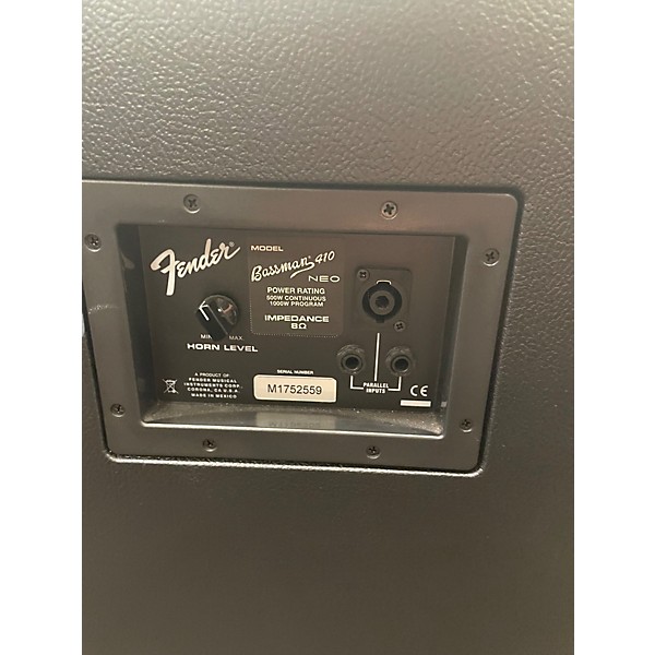 Used Fender Bassman Pro 410 4x10 Neo Bass Cabinet