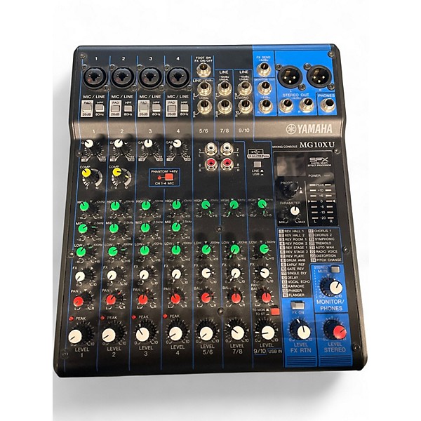 Used Yamaha MG10XU 10 Channel Mixer with Effects Unpowered Mixer
