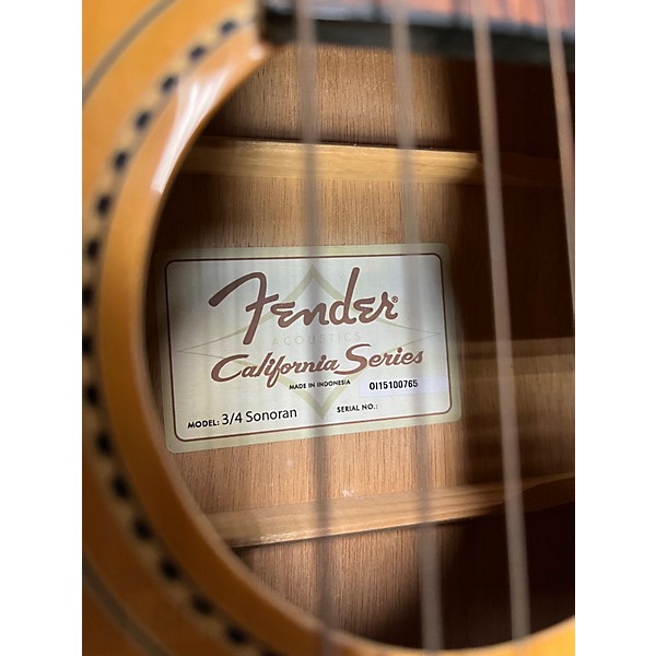 Used Fender Sonoran 3/4 Natural Acoustic Guitar
