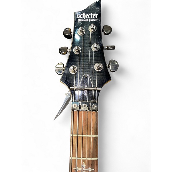Used Schecter Guitar Research DEMON 6 FR Trans Black Solid Body Electric Guitar