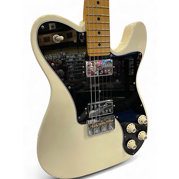 Used Fender American Professional II Telecaster Delux Olympic White Solid Body Electric Guitar