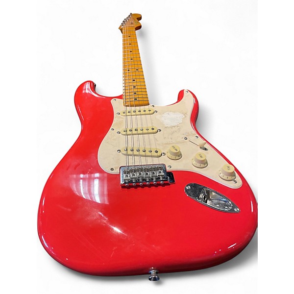 Used Squier Classic Vibe 1950S Stratocaster Fiesta Red Solid Body Electric Guitar