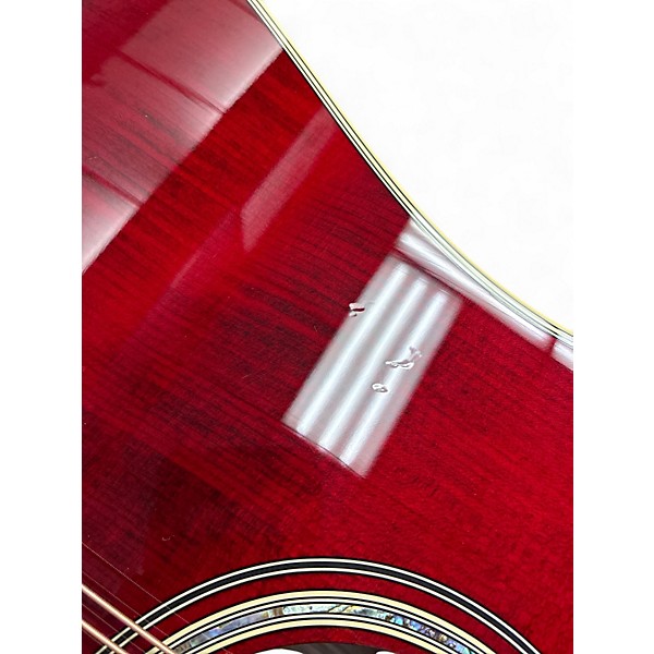 Used Takamine JJ325SRC12 John Jorgenson Signature Trans Red 12 String Acoustic Electric Guitar