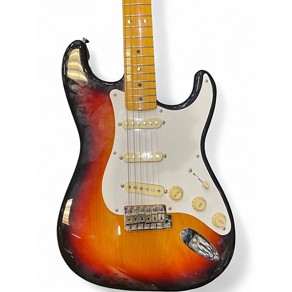 Used Fender MIJ 1958 STRATOCASTER REISSUE 3 Color Sunburst Solid Body Electric Guitar