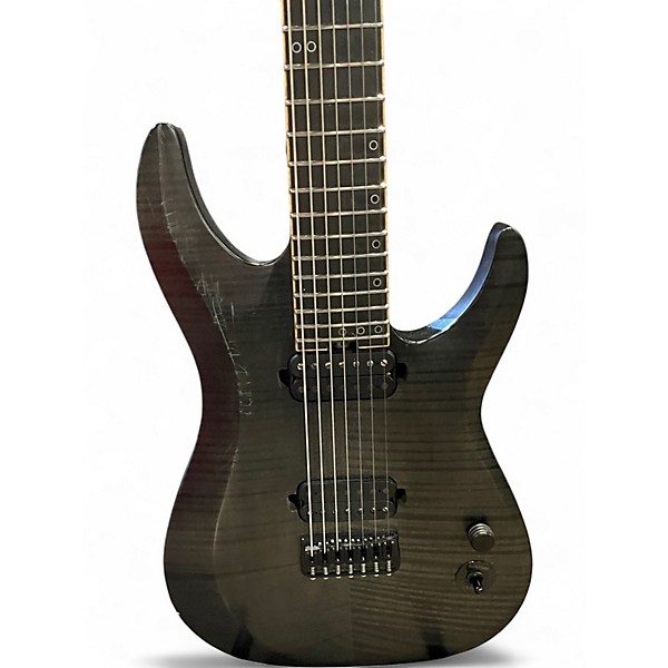 Used Schecter Guitar Research KM-7 Mk II Black Solid Body Electric Guitar