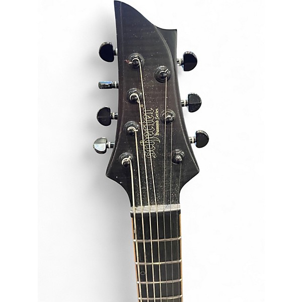 Used Schecter Guitar Research KM-7 Mk II Black Solid Body Electric Guitar