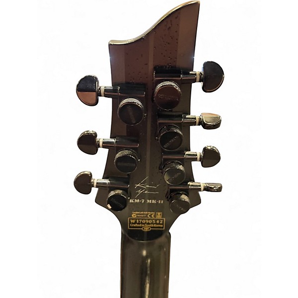 Used Schecter Guitar Research KM-7 Mk II Black Solid Body Electric Guitar