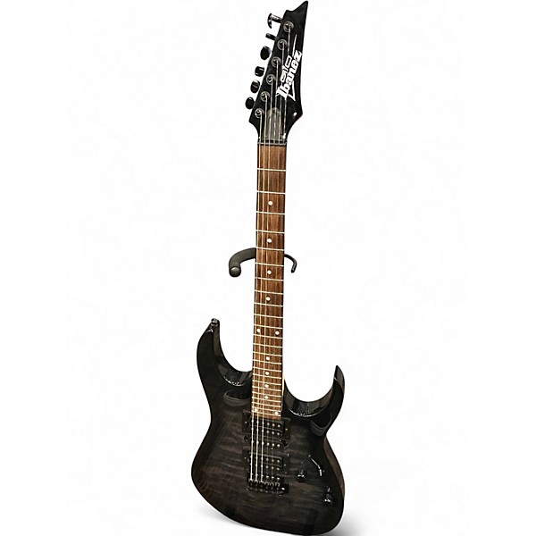 Used Ibanez GRX70QA TRANSPARENT BLACK BURST Solid Body Electric Guitar