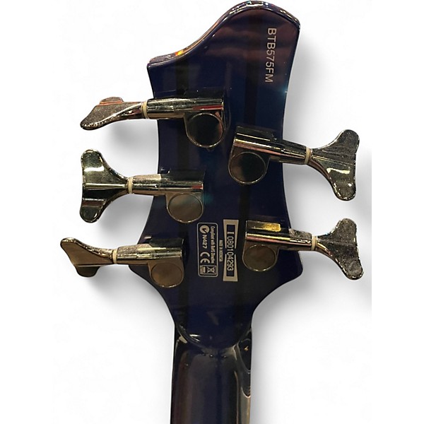 Used Ibanez BTB575-FM Trans Purple Electric Bass Guitar