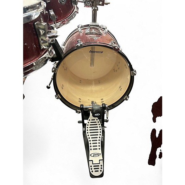 Used Ludwig 4 Piece Breakbeats By Questlove Chrome Red Drum Kit