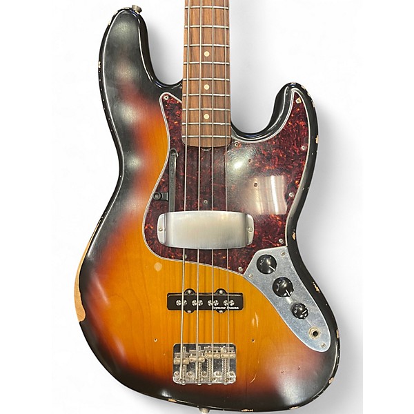 Used Fender Road Worn 1960S Jazz Bass 3 Tone Sunburst Electric Bass Guitar