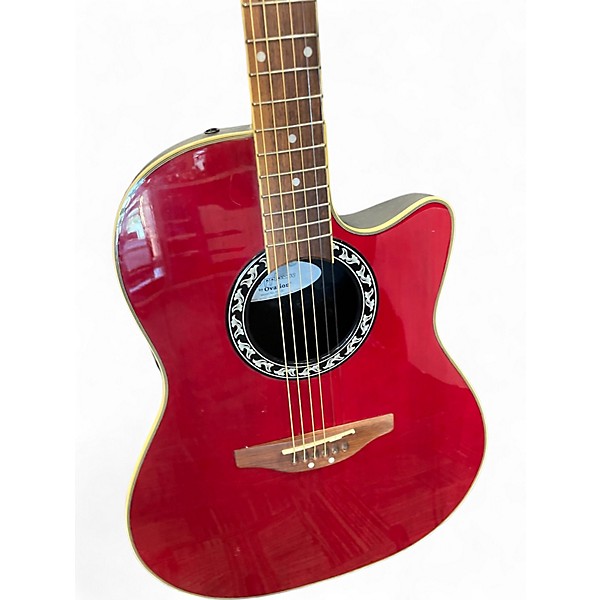 Used Applause AE28 Red Solid Body Electric Guitar