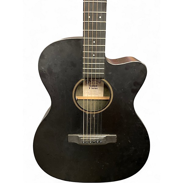 Used Martin Custom X SERIES Black Acoustic Electric Guitar