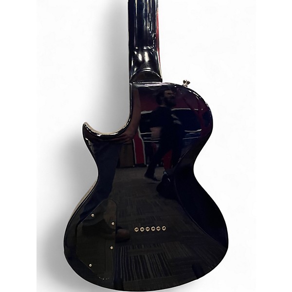 Used Epiphone Nighthawk Custom Reissue Trans Black Solid Body Electric Guitar