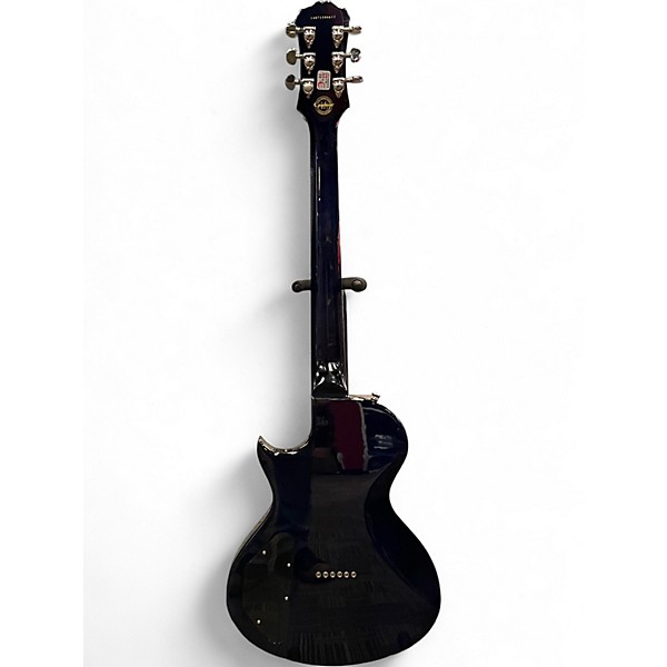 Used Epiphone Nighthawk Custom Reissue Trans Black Solid Body Electric Guitar