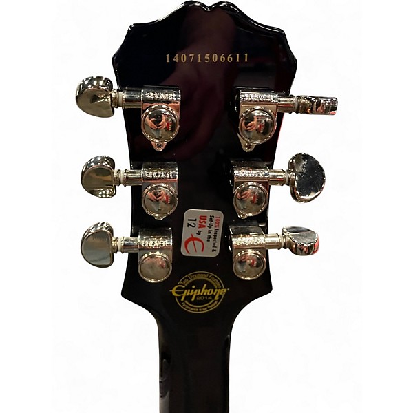 Used Epiphone Nighthawk Custom Reissue Trans Black Solid Body Electric Guitar