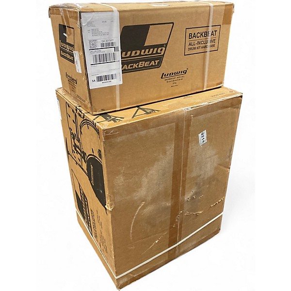 Used Ludwig 5 Piece Backbeat Wine Red Drum Kit