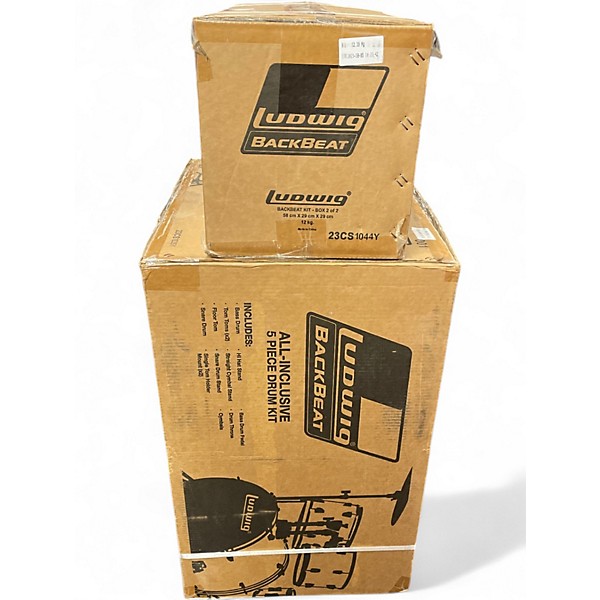 Used Ludwig 5 Piece Backbeat Wine Red Drum Kit