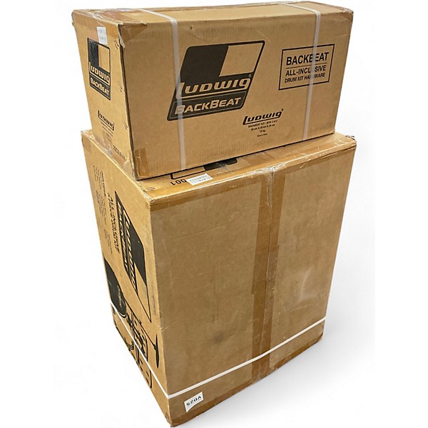 Used Ludwig 5 Piece Backbeat Wine Red Drum Kit