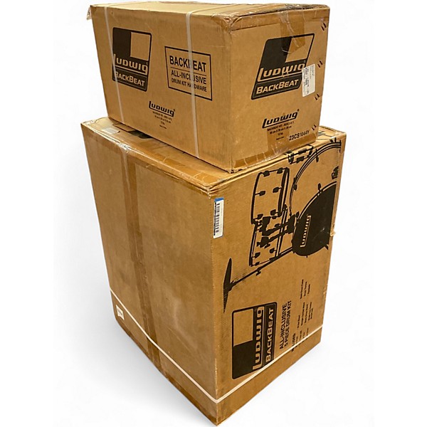 Used Ludwig 5 Piece Backbeat Wine Red Drum Kit