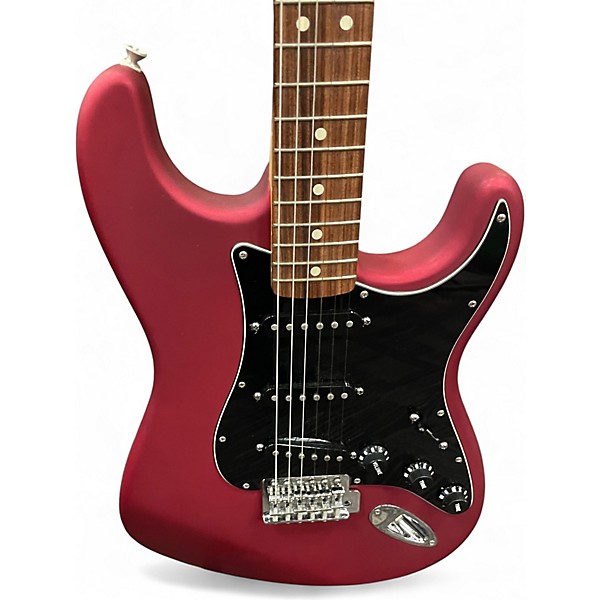 Used Fender Standard Stratocaster Satin Candy Apple Red Solid Body Electric Guitar