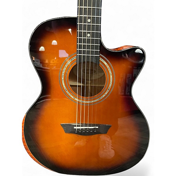 Used Washburn WCG10CE 2 Color Sunburst Acoustic Electric Guitar