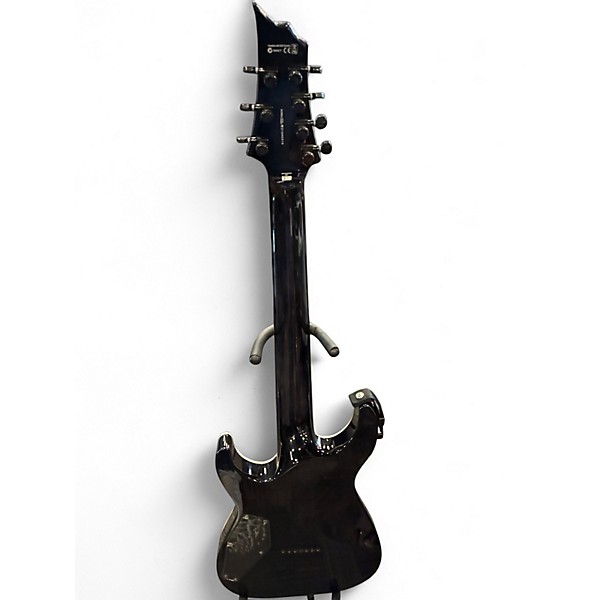 Used ESP LTD H1007 7 String See Thru Black Solid Body Electric Guitar