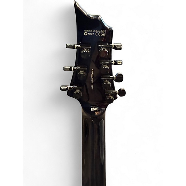 Used ESP LTD H1007 7 String See Thru Black Solid Body Electric Guitar