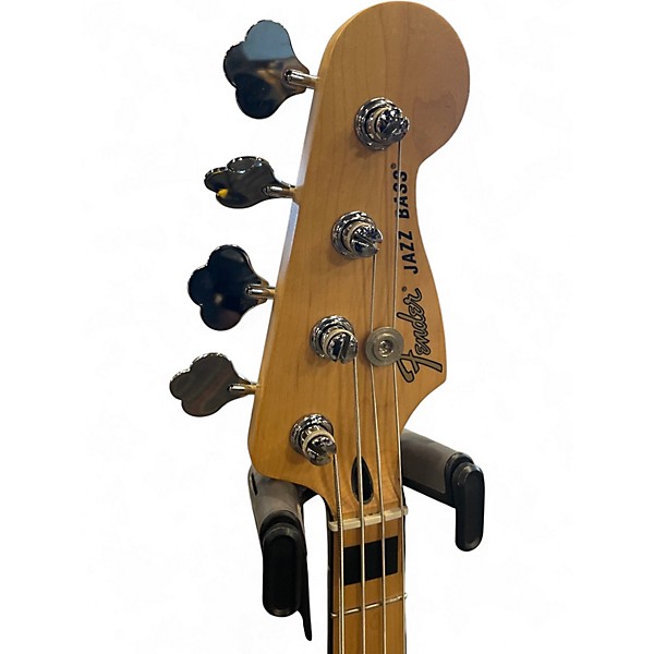 Used Fender Deluxe Active Jazz Bass Natural Electric Bass Guitar