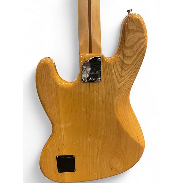 Used Fender Deluxe Active Jazz Bass Natural Electric Bass Guitar