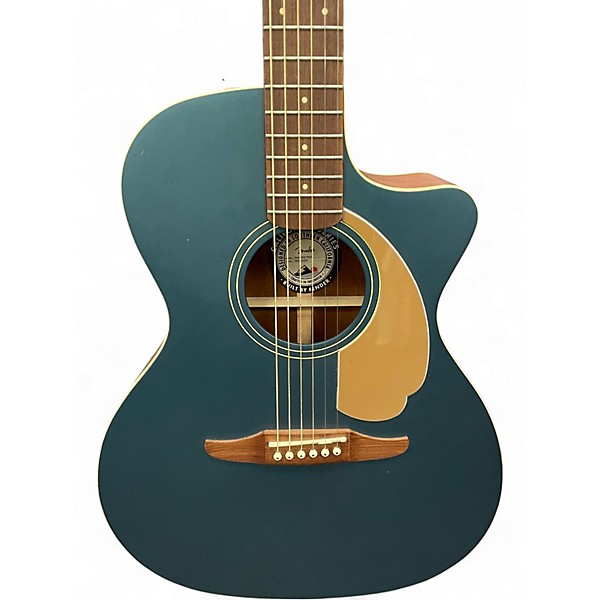 Used Fender Newporter Player TEAL Acoustic Electric Guitar
